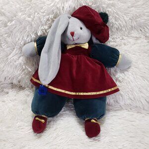 SOLD VTG Bunny Plush Applause Enchanted Season Velvet Outfit Hat Floppy Ears Gir